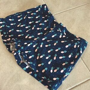 Navy pineapple shorts